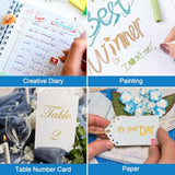 Metallic Brush Markers,15 Colors Metallic Marker Pens, Brush Tip Art Pen For Black Paper Ceramic Diy Album Adult Colouring Book Scrapbook Craft Supplies Christmas