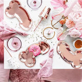 20 Pcs Disposable Party Pates Funny Paper Plates Set Glitter Bachelorette Party Favors Decorations Bridal Showers Bride To Be Supplies Rose Gold Bachelorette Party Decoration Supplies