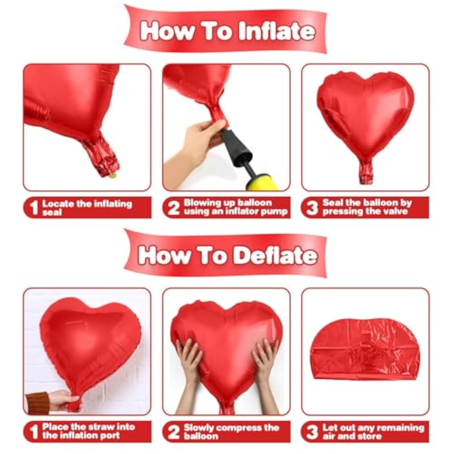 Pink Red Heart Balloons,12Pcs 18 Inch Light Pink Foil Love Heart Shaped Balloons For Valentines Day Birthday Wedding Engagement Anniversary Party Graduation Baby Shower Decorations