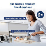Vg232-2 Cordless Phone With Answering Machine - 2 Handsets, Large Backlit Display, Big Buttons, Full-Duplex Speakerphone, Caller Id, 14-Min Digital Answering System, Easy Setup - Silver/Black