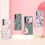 Compatible With Samsung Galaxy S22 Flower Case, Cute Case Design For Girls Women,Shockproof Floral Pattern Hard Back For Samsung Galaxy S22 5G Phone 2022 6.1 Inchesgarden