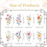 Wildflower Baby Shower Decorations, 48Pcs Flower Birthday Cupcake Toppers Baby In Bloom Decor, Floral Spring Party Wedding Bridal Shower Decoration