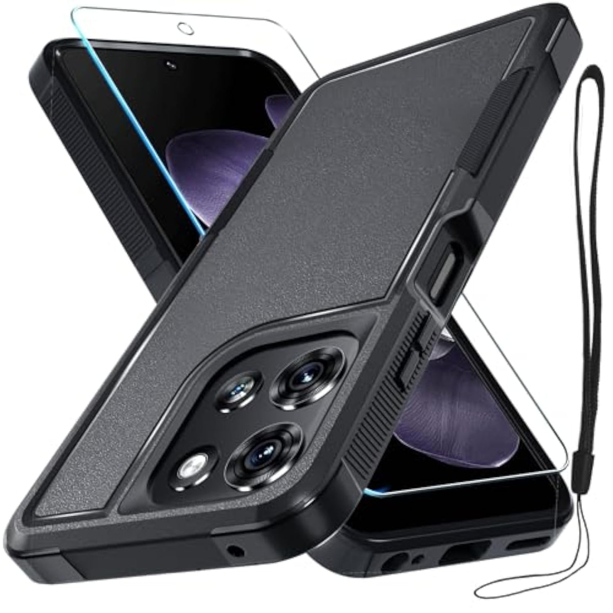 Moto G 5G 2025 Heavy Duty Full Body Case, Black Matte Finish