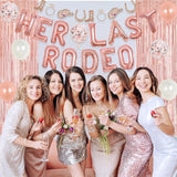 Western Bachelorette Party Decorations Her Last Rodeo Balloons Cowgirl Banner For Bridal Shower Party Supplies