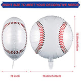 6 Pack 18 Inches Baseball Balloons Baseball Party Decorations Foil Balloons For Birthday Sports Party Favors Decoration Supplies