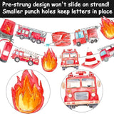 Fire Truck Party Banners 3Pcs Firefighter Firetruck Theme Birthday Party Banners For Fireman Birthday Party Resuce Events Baby Shower Supplies