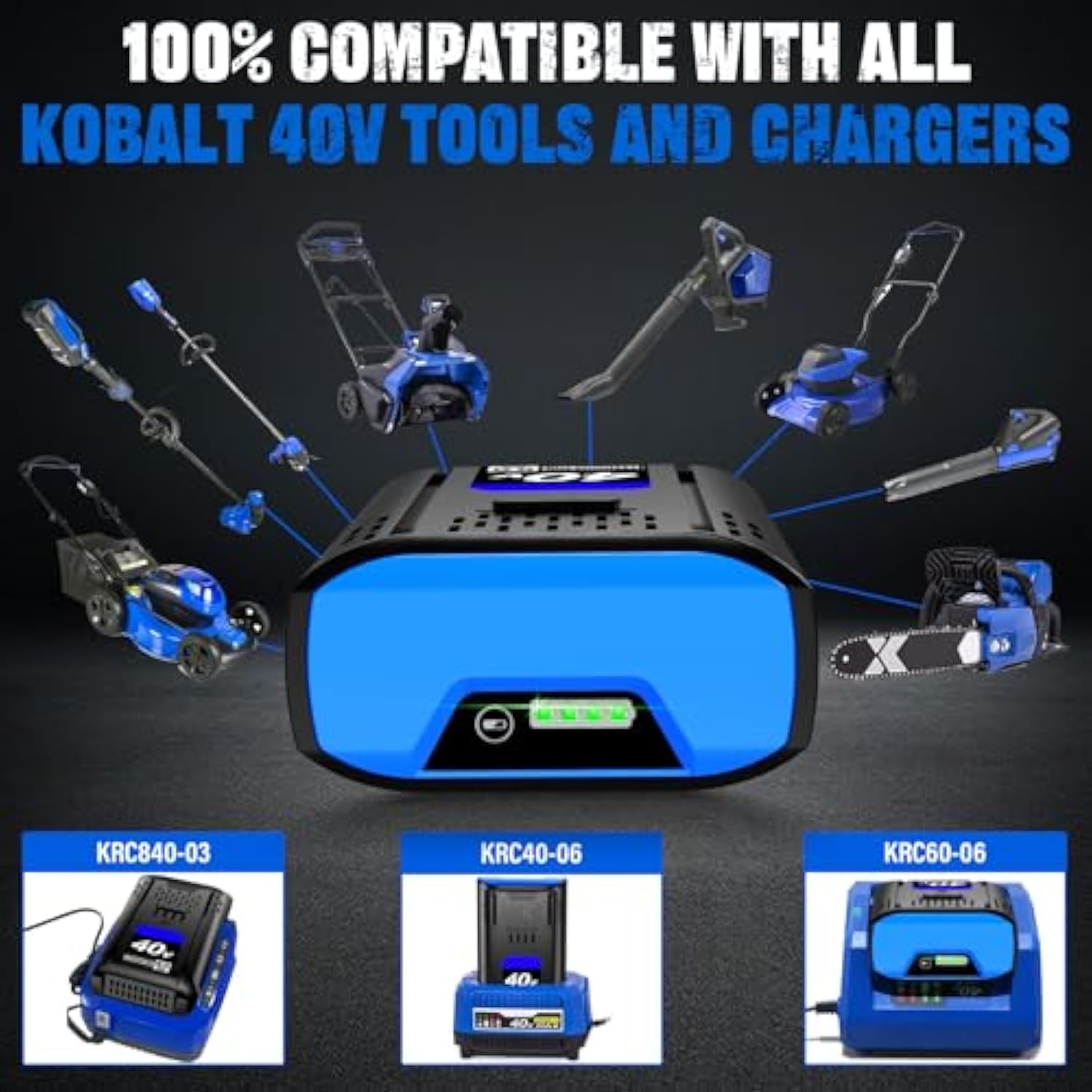 40V 6.0Ah Kb440-03 Kb540C-06 Kb540-06 Kb2540C-06 Kb640-03 Kb240-06 Kb640-06 Kb245-06 40V For Kobalt Battery, For Kobalt 40V Outdoor Power Tools