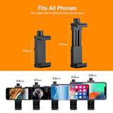 Universal Phone Tripod Mount Adapter Rotating 1/4" Screw for iPhone & Samsung