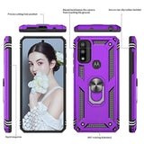 For G Pure Case, Moto G Power 2022 / G Play 2023 Case With Tempered Glass Screen Protector, [-Grade] Case Cover With Magnetic Kickstand G Play 2023, Purple