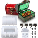 Silicone Box Mold For Resin Casting, Treasure Chest Silicone Mold With Hasp Lock, Dice Storage Container For Diy Jewelry Dice Box Home Decor Resin Art Gifts