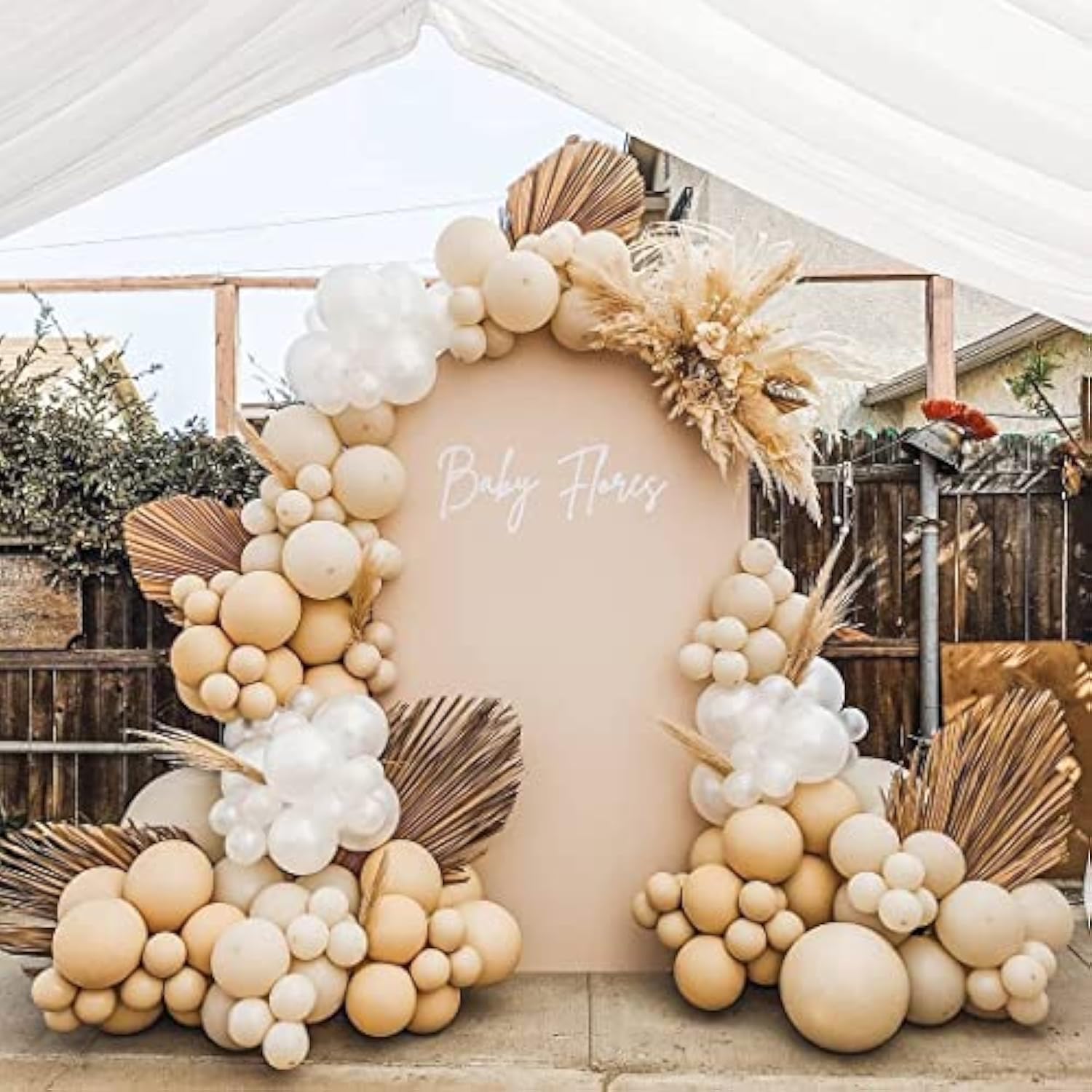 Nude Neutral Balloon Garland Arch Kit-119Pcs Tan Beige Double Stuffed