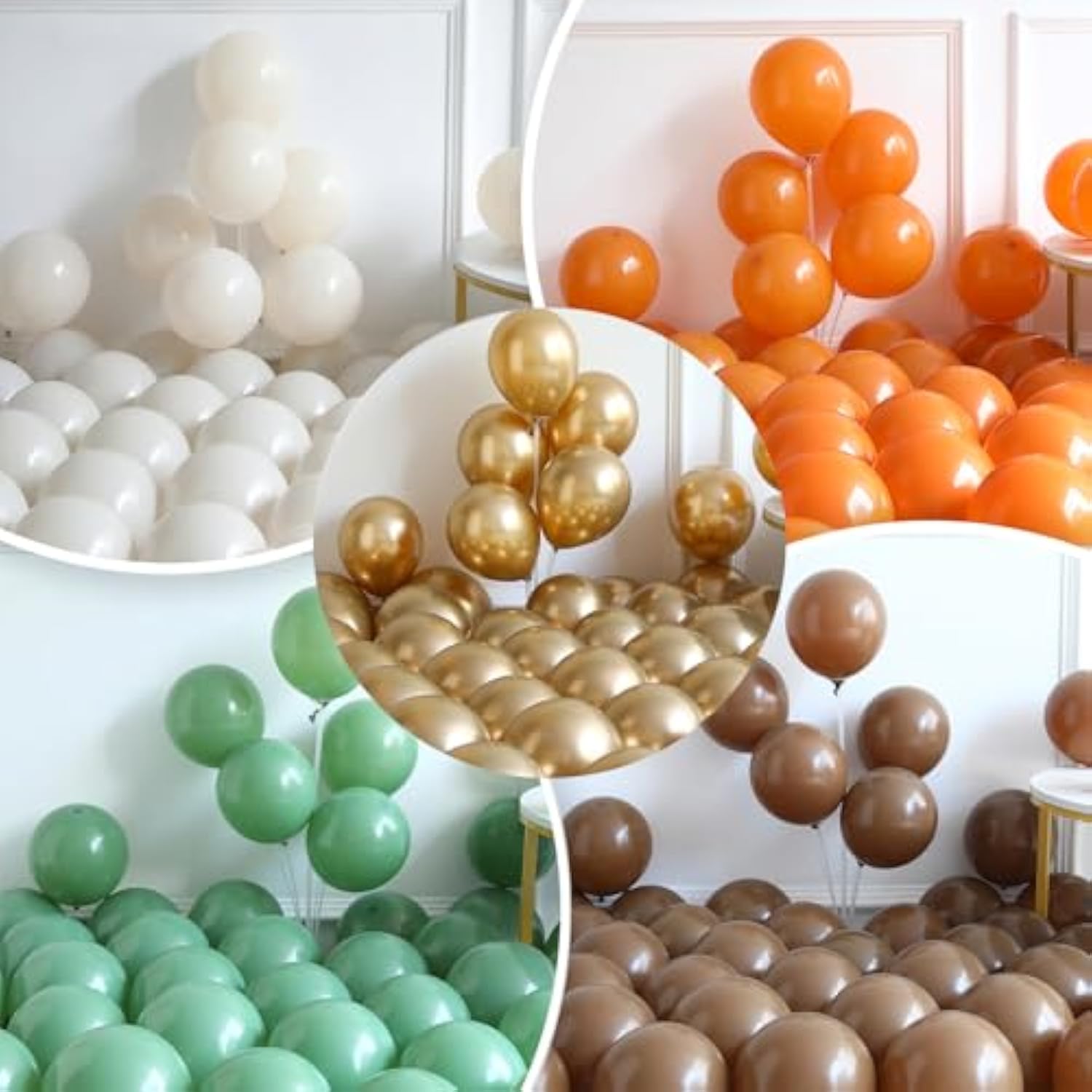 Happy Camper Balloon Arch Kit: Brown, Orange, Green Garland