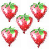 Strawberry Foil Balloons: 28" Party Decorations, Set of 5