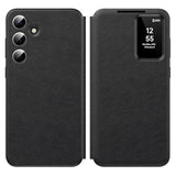 Samsung S26 Plus Case with Smart Small Screen View, S-View Wallet Phone Case, Protective Flip Leather Cover for Samsung Galaxy S26 Plus 5G Smart Window Cover, Black