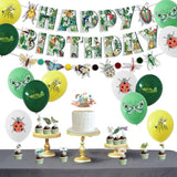 Bugs Birthday Party Supplies,Bugs Happy Birthday Banner, Balloon,Cake Topper And Cupcake Toppers,Bugs Theme Birthday Party Decorations