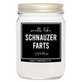 You Nique Schnauzer Lover - Dog Fart Candle 8Oz - White, Black Schnauzer Gifts For Women, Men - Schnauzer Mom & Dad Gifts, Schnauzer Decor, Ornament, Items (Lavender & Vanilla)