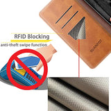 Galaxy Note 20 Ultra 5G Wallet Case Rfid Blocking Leather, Card Holder, Flip Folio, Light Brown