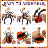 Halloween Office Decorations Kit 14PCS Pumpkin Lantern Bats Skull Spider Banner