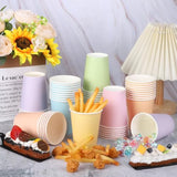 60 Pieces 9 Ounce Disposable Paper Cups Pastel Rainbow Party Cups Drinking Cups For Party, Diy And Holiday, 6 Colors