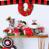 6 Pack 10ft Foil Fringe Garland Black Red Metallic Streamers Party Decorations