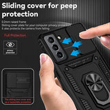 Samsung Galaxy S21 5G Dual Layer Military Grade Drop Tested Case with Camera Lens Cover and HD Screen Protector