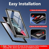 Designed For Samsung Galaxy S22 Ultra Case, Waterproof Builtin Screen Protector Full Protection Heavy Duty Shockproof Antiscratched Rugged Case For Galaxy S22 Ultra 5G 6.8'' 2022, Black