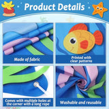 Ocean Animal Porch Sign Banners Under The Sea Door Decoration Summer Birthday Party Decorations Ocean Themed Photo Booth Props Hanging Backdrop For Baby Shower Birthday Party Supplies 94.5 X 91 Inch