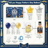 Happy Father's Day Balloon Garland Arch Set 100Pcs with Backdrop Banner, Fathers Day Decorations for Best Father Ever Decor Father's Day Party Fathers Birthday Party Photo Booth Backdrop Decor