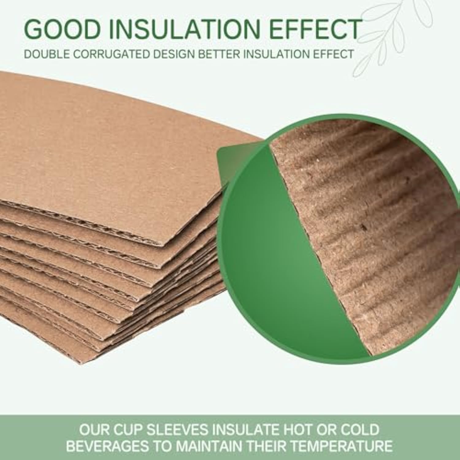 16oz Disposable Coffee Cups with Lids Sleeves 100 Pack Leak-Proof White Cups