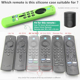 Firestick Remote Covers (3Pcs) Compatible With Alexa Voice Remote (3Rd Gen) With Fire Tv Stick 4K, Silicone Cases With Lanyard (Glow Green & Blue & Red)