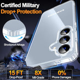 Designed For Samsung Galaxy S25 Case Clear, [Not Yellowing] [15Ft Grade Drop Protection] Scratch-Resistant Transparent Shockproof Slim Phone Case 6.2 Inch-Clear