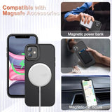 iPhone 11 Matte Magnetic Case with Screen Protector Magsafe Compatible Black