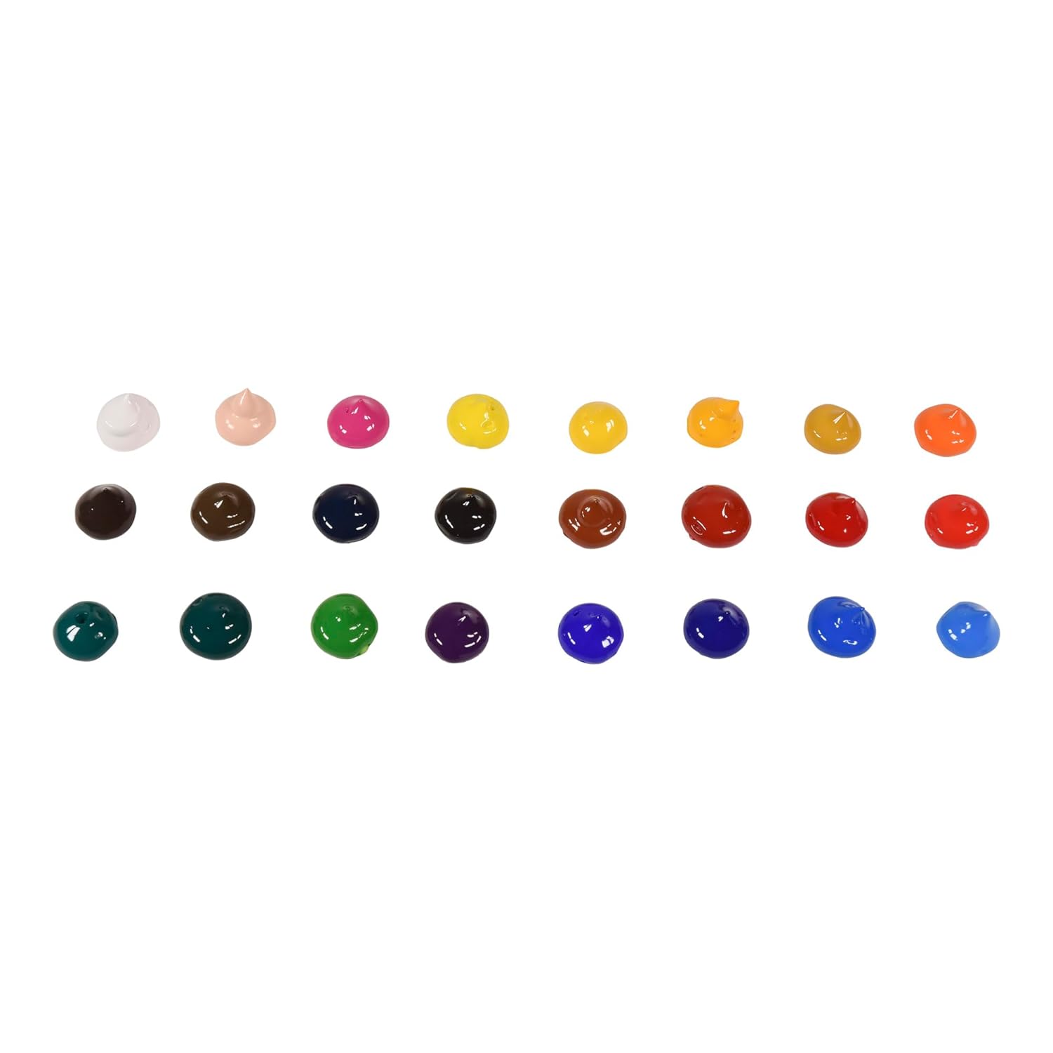 Premium Acrylic Paint, Assorted Colors, 0.34 Ounce Tubes, Set Of 24