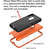 Replacement Rubber TPE Outer Skin Compatible with Otterbox Defender Series Case for iPhone 14 Black