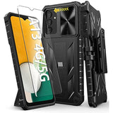 Case For Samsung Galaxy A13 5G: Grade Drop Proof Protection Rugged Protective A13 5G/4G Phone Cover With Belt Clip Holster Kickstand & Slide - Shockproof Tpu Matte Textured Bumper - Black