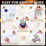 12 Sets Religious New Year'S Snow Globe Craft Kits Shine For Jesus In The New Year Diy Plastic Glitter Snow Globe Kit For Kids Sunday School Party Supplies