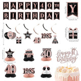 40Th Birthday Decorations For Women, Rose Gold Back In 1985 Birthday Banner Decorations, Happy 40Th Birthday Cake Topper, Balloons, Backdrop, Table Decorations, Sash Party Supplies For Women