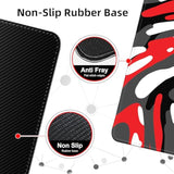 Fluid Pattern Desk Mat Marbled Design Desk Pad,Gaming Mouse Pad With Seamed Edges,Waterproof Large Mouse Pad,Non-Slip Rubber Base Xl Gaming Mousepad,31.5X11.8 In Computer Mat Keyboard Pad Red-Black