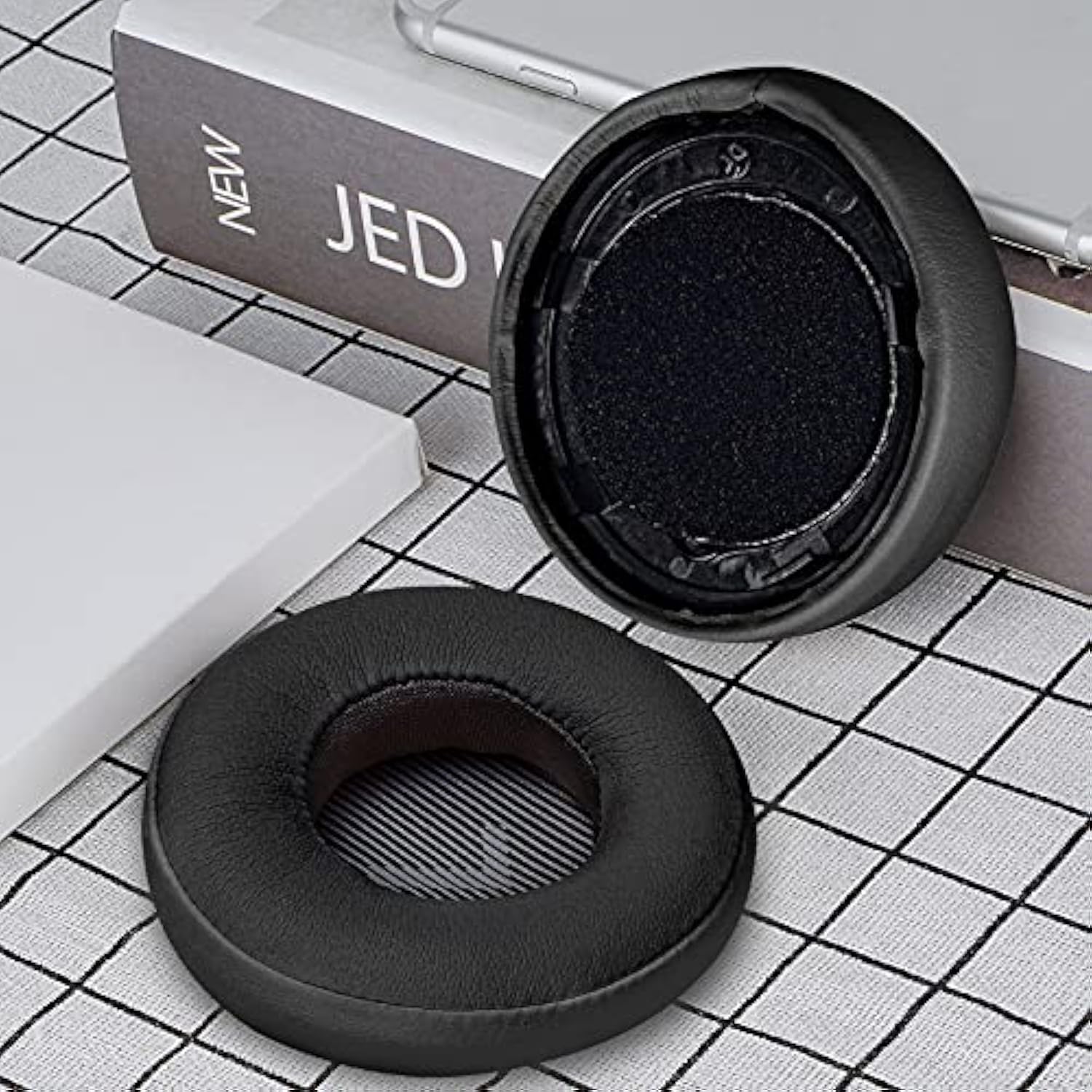 Geekria QuickFit Replacement Ear Pads for JBL Everest Elite 300, V300NXT Headphones Ear Cushions, Repair Parts (Black)