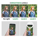 Selfie Ring Light Rechargeable Portable Clip-On Selfie Fill Light With 36 Led For Smart Phone Photography, Camera Video, Girl Makes Up Black …