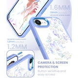For Iphone 16E Case+Tempered Glass Screen Protector, [ Grade Protective] Slim Soft Tpu & Hard Pc,Girls Women Crystal Clear Flower Pattern Cover For Iphone Se 4Rd Gen 2025-Daffodils