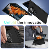 For Samsung Galaxy Z Fold 7 Case With Holder, Hard Pc Protective Case, Scratch-Resistant Rugged Cover For Galaxy Z Fold 7, Folding Stand Case (Black)