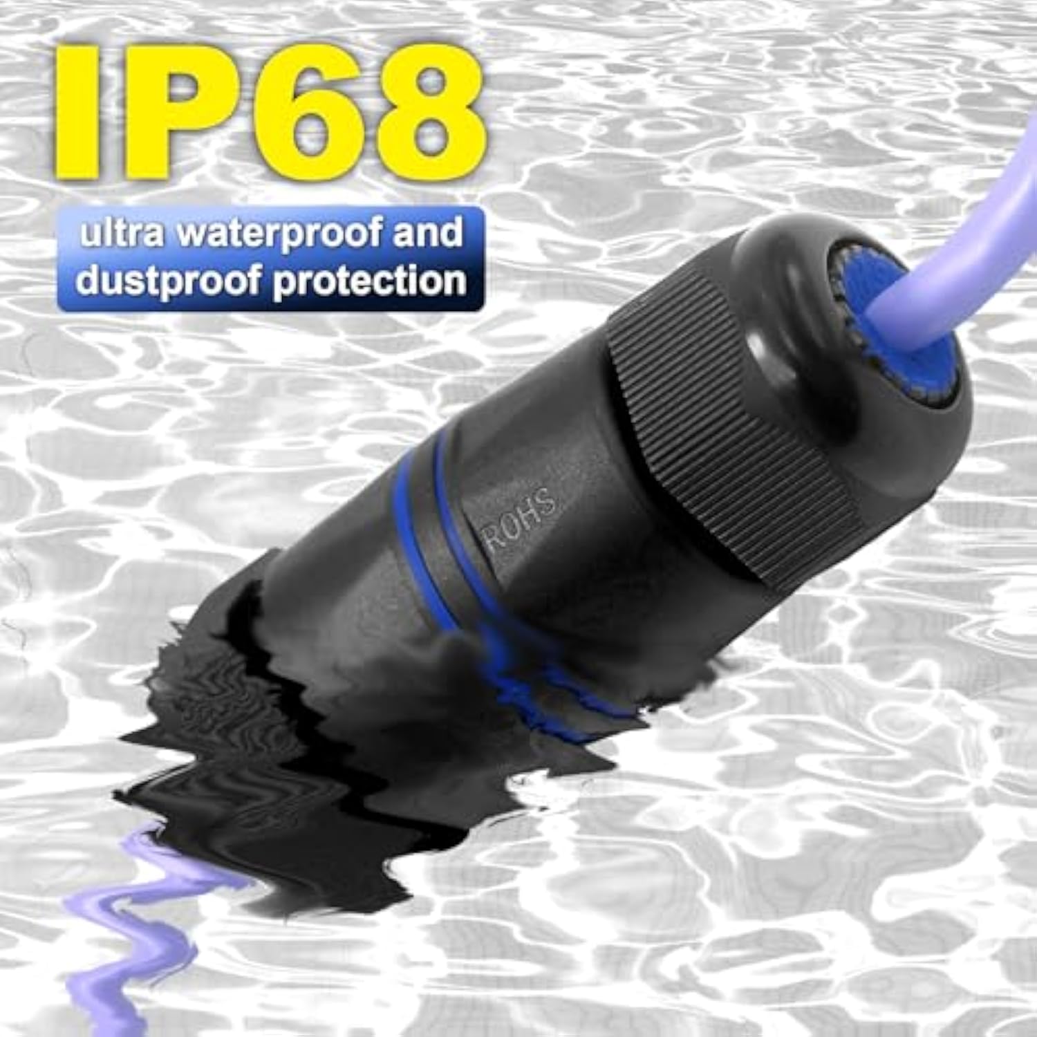 Waterproof Rj45 Coupler Short Profile, Cat6/Cat5E/Cat5 Waterproof Ethernet Con