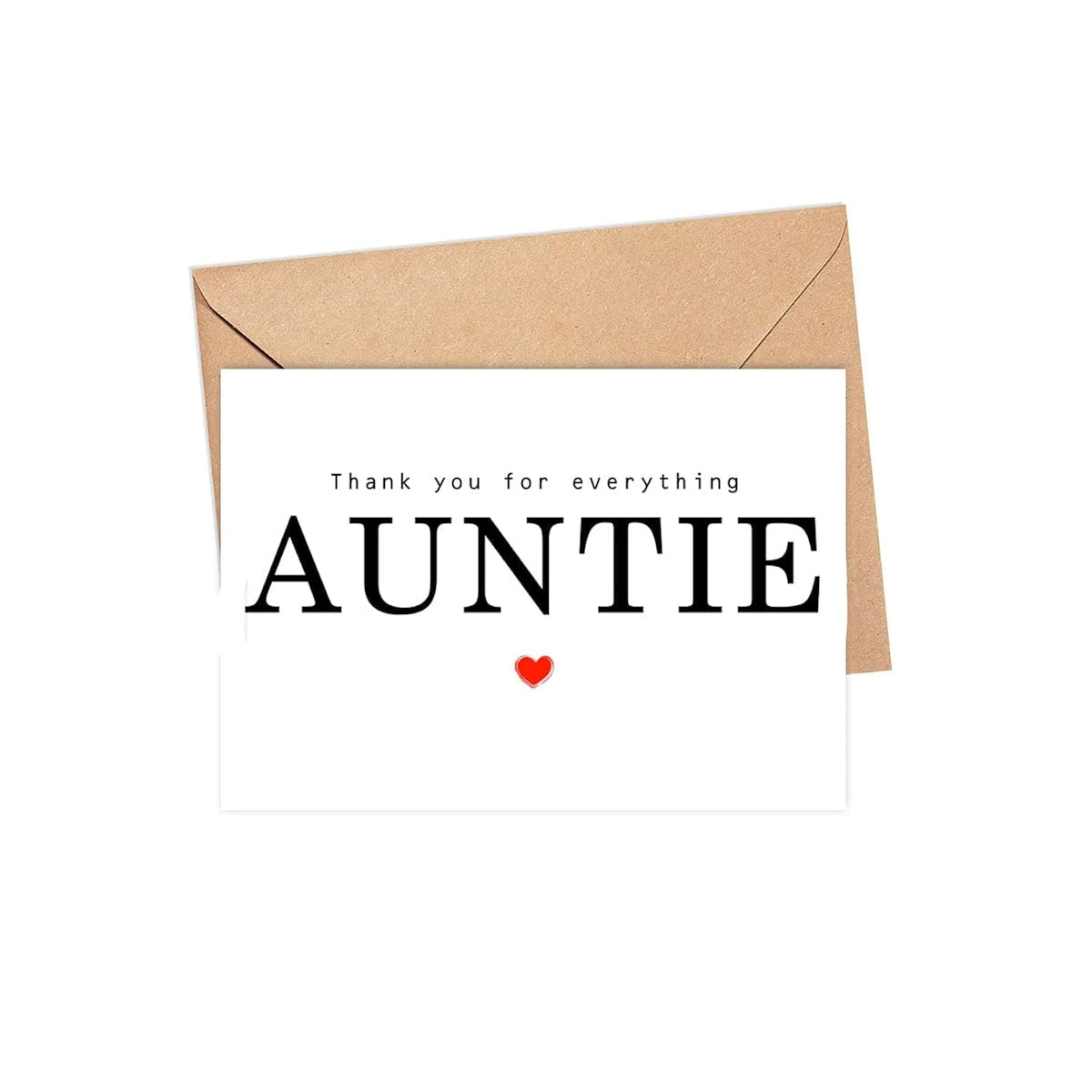 Thank You For Everything Auntie Card - Thank You Card - Auntie Card - Mother'S Day Card - Card For Her - Greeting Card For Birthday- Anniversary - Note Card - Thank You For Everything Card