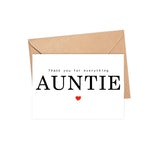 Thank You For Everything Auntie Card - Thank You Card - Auntie Card - Mother'S Day Card - Card For Her - Greeting Card For Birthday- Anniversary - Note Card - Thank You For Everything Card