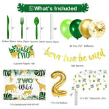 Two Wild Safari Birthday Party Set: Jungle Theme, 2nd Birthday Decor
