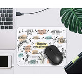 Boho Teacher Daily Affirmations Inspirational Quotes Mousepad 9.5×7.9 Inch Non-Slip Rubber Base Square Mouse Pads For Computers Laptop Office Home Dorm Desk Decor,Teacher Gifts