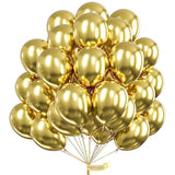 Metallic Gold Balloons 100 Pcs 12 Inch Chrome Gold Latex Balloons For Graduation Baby Shower Gender Reveal Christmas Wedding New Year Anniversaries Birthday Party Decorations Gold-G101