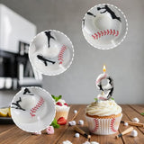 Baseball Birthday Number Candle, Number 9 Candles For Cake Topper, Ideal Birthday Parties Cake Decor, Wedding Anniversary And Other Celebrations (Candle 9)