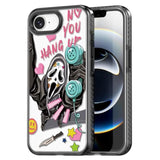 Compatible For 16E Case Cute - Durable Shockproof 6.6 Ft Drop Impact Phone Case - Black Funny Scream Skeleton Halloween Horror Design For 16 Se 4 6.1"